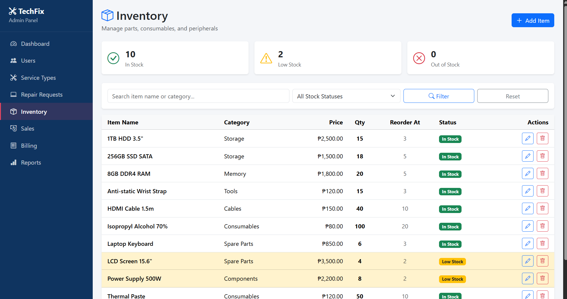 TechFix Platform Preview